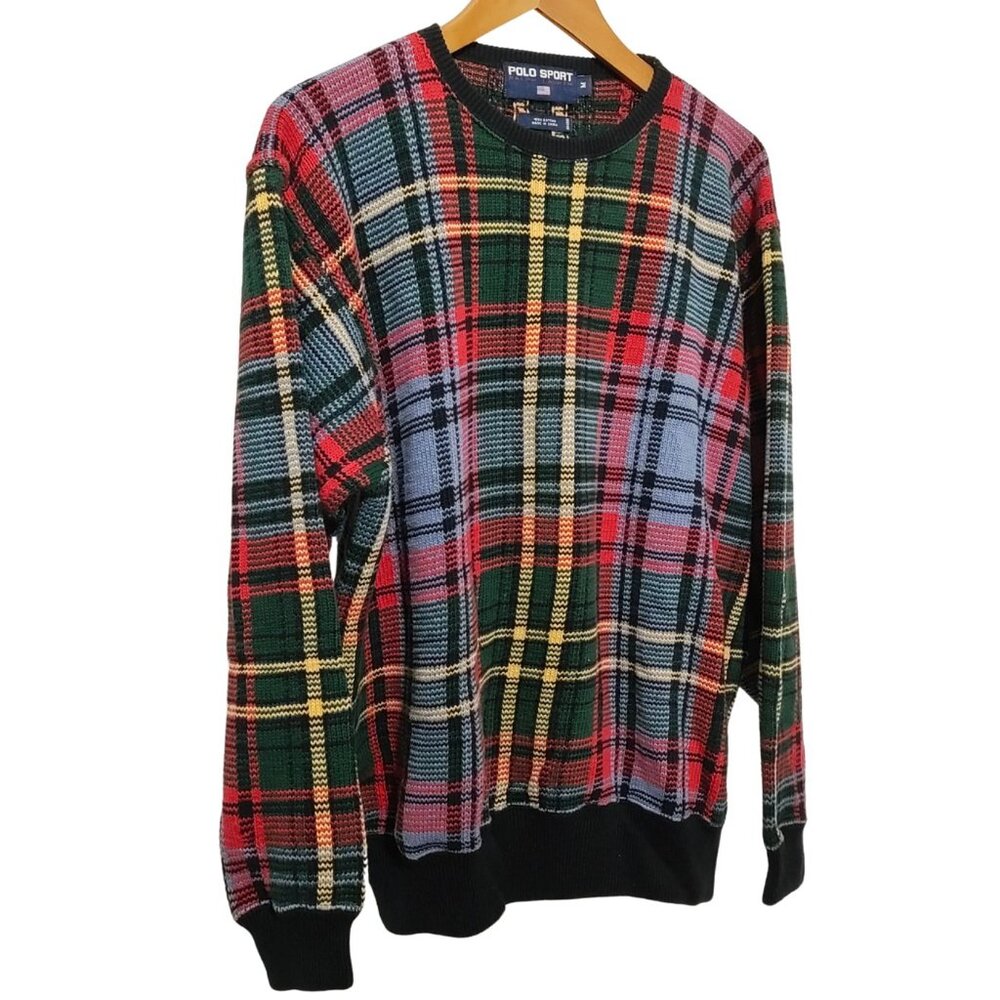Ralph Lauren Polo Sport Men's Plaid Sweater M
